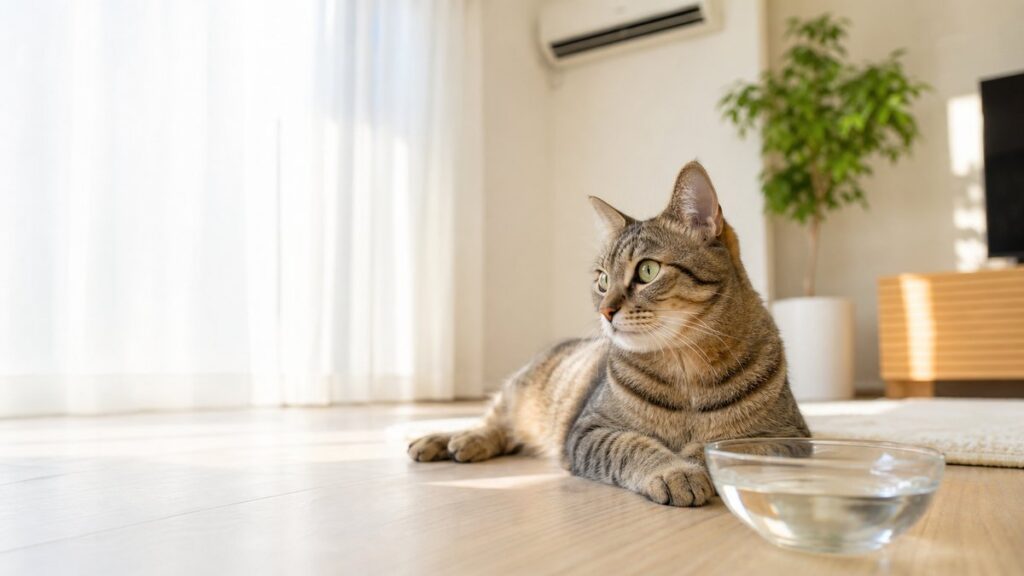 【獣医師監修】猫が口を開けてハアハア呼吸しているとき〜熱中症の症状と受診の目安